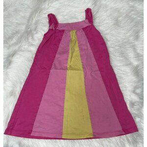 Hanna Andersson Pink Striped Rainbow Sleeveless Dress Girls 130 / 8